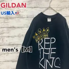 ○F924【US輸入】 ギルダン スウェットシャツ ブラック系 men