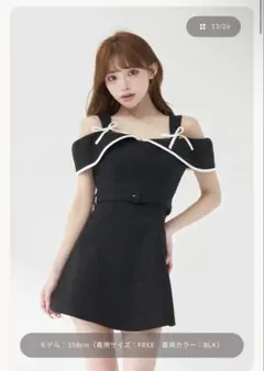美品】ANDMARY ブラック 半袖 ミニワンピース - メルカリ