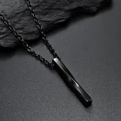980 新品　ブラック　ツイスト　ネックレス　　9996#a@