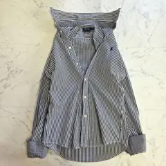 ポロラルフローレン スリムストレッチシャツ XS ブラック 白