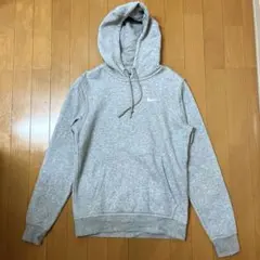 00's NIKE ワンポイント刺繍　霜降りグレー　スウェットパーカーS