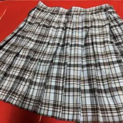 なんちゃって制服　制服風　スクールスカート　水色　チェック　プリーツスカート