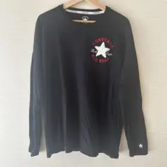 美品☆CONVERSE／ロンT／黒／オールスター／XLサイズ