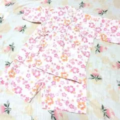 花柄甚平 110cm ピンク系