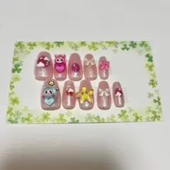 可愛いキャラクターのネイルチップ XSサイズ