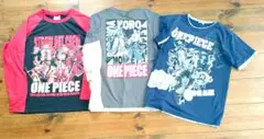 アニメワンピース160 ロンT2枚 Tシャツ1枚の3枚セット