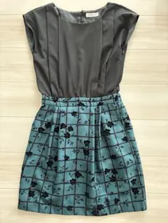 花柄ワンピース　お呼ばれ　ドレス　結婚式　二次会