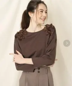 【美品】クチュールブローチ リボンドロッププルオーバーのサムネイル
