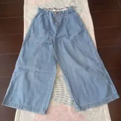ライトブルー ワイドパンツ 130　GU