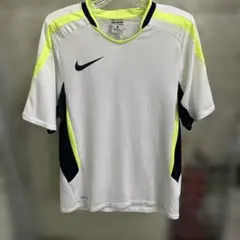 【美品】NIKE ナイキ プラシャツ ホワイト×ネオンイエロー Lのサムネイル