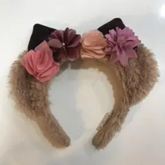 ディズニー 花飾り付きカチューシャ