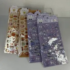 動物・食べ物キャラクターシール4シートセット