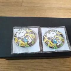 スヌーピー 缶バッジ 2個セット
