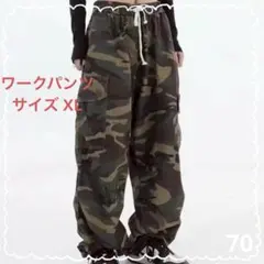 ワークパンツ カーゴパンツ ゆったり ヒップホップ ペインター 迷彩
