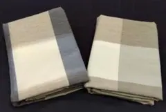 チェック柄　カーテン生地 2枚セット