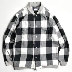 【90~00s】ウールリッチ/コットンシャツジャケット/チェック柄/リブ/XL