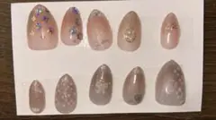 ナチュラルピンク ネイルチップ 10個セット