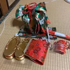 七五三小柄七里フルセット　帯幅14、5センチ　草履21センチ