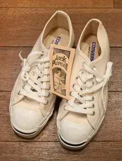 廃盤 極上 美品 コンバース ジャックパーセル 白レザー 90s 米国製の復刻 廃盤 極上 美品 コンバース ジャックパーセル 白レザー 90s 米国