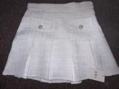 GRL ホワイト ラメツイードスカート
