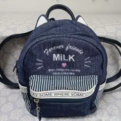 【美品】猫耳 デニム リュック キッズ