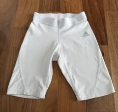 adidas ホワイト インナー　スパッツ　ハーフパンツ　130 アディダス