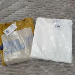 160 裏起毛トレーナー　２着セット　黄色、白