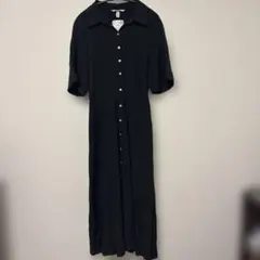 【新品・タグ付き】H&M シャツワンピース ブラック