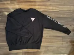 GUESSトレーナーブラック(メンズMサイズ)