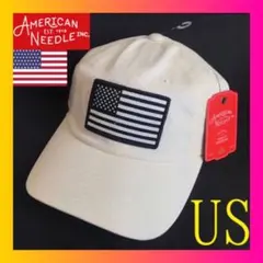 レア【新品】アメリカンニードル キャップ USA オフホワイト ハットのサムネイル
