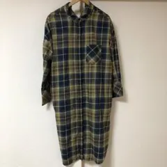 レプシィム　LEPSIM レディース　チェック柄　ブルー×イエロー　シャツワンピ