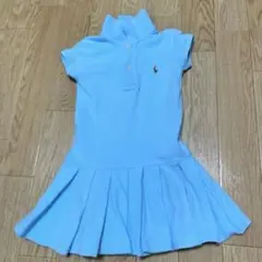 ラルフローレン ＊定番鹿の子生地ポロシャツワンピース＊2T＊80〜90＊水色