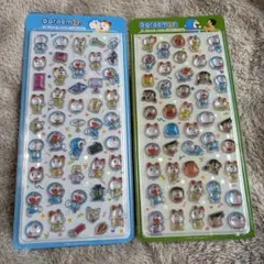 【韓国限定】正規品！ドラえもん 3Dクリスタルステッカー 2枚セット