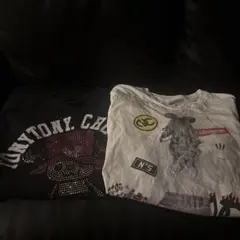 NO COMMENT Tシャツ 2枚セット　チョッパー　ブラック　白　長袖