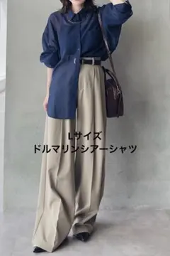 新品GU シアードルマンスリーブシャツL