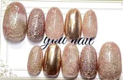 【現品サイズ】ネイルチップ ニュアンスネイル 大人 マーブル ラメ ミラー