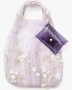 francfranc 刺繍花柄エコバッグ