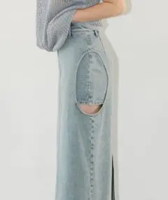 新品 CLANE CIRCLE CUT LAYERED DENIM SKIRT CLANE - サークルカット レイヤード デニムスカート - CIRCLE CUT