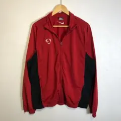 Nike ナイキ　ジャージ　トラックジャケット 赤ブラック　ロゴ入り　古着
