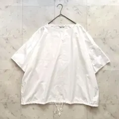 ヴェリテクールVeritecoeur プルオーバーコットンシャツWHITEのサムネイル