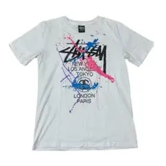 『 極美品』メキシコ製 stussy ペイント柄 Tシャツ