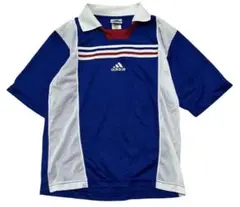 90s 00s 万国タグ センターロゴ ボーダー サッカー ゲームシャツ