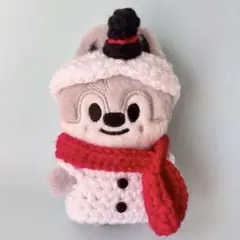 雪だるまのお洋服3点セット　skzoo 10cm ぬい服 ウルフチャン