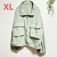 GU ジーユー【XL】テックダブルポケットブルゾン ジャケットドロストコード