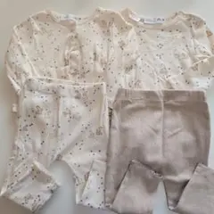 ZARA ボディースーツ レギンス カーディガン 3-6ヶ月 うさぎ柄