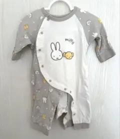 バースデイ miffy グレー ロンパース 60〜70