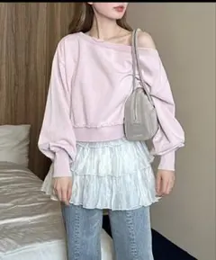 ♡♡♡様専用　Kastaneクロップドオフショルスウェット