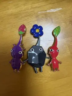 ピクミン ピンバッジ 赤ピクミン　岩ピクミン　紫ピクミン