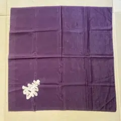 紫色の風呂敷 白い寿文字刺繍入り 約70×70