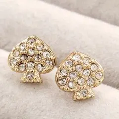 KATE SPADE スペードモチーフ クリスタルピアス